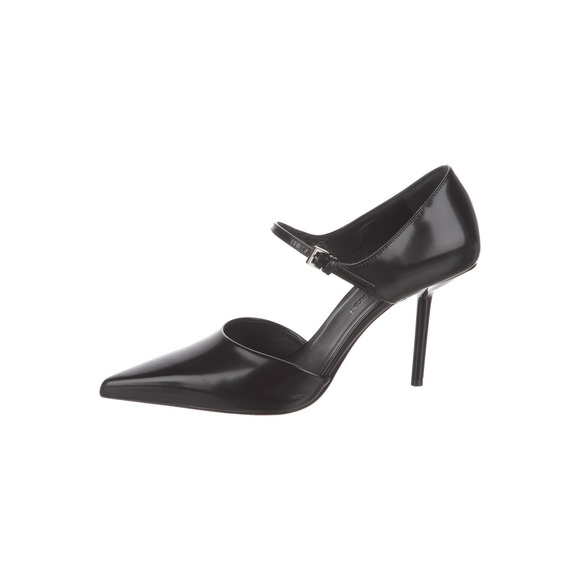 Max Mara Black Leather Stiletto Heels Size 40 USA Size 9 ‼️ review photos ‼️ - Picture 3 of 12